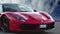 Beautiful front view line of luxury sport red super car by Ferrari GTB