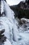 Beautiful frozen scenery at the Krimml waterfalls, Austria.