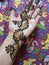 Beautiful full simple mehndi design of Indian girl