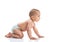 Beautiful funny baby learn how to crawling