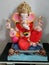 Beautiful ganesh murti on the table. colourful ganesh Murti