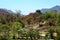 Beautiful Garden and Hills, Adinath Jain Temple, Ranakpur, Sadri, Rajasthan, India