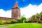 Beautiful garden with tower in Kaiserburg, Germany