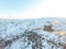 Beautiful Garni Temple In Armenia, in winter.