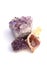 Beautiful gems. Amethyst drusen and agate geode with multi-colored quartz crystals