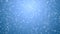 Beautiful gentle calm snowfall seamless on blue gradient 3d animation. Looped white snowflakes falling cg with dof blur