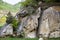 A beautiful geological formations in Bucegi mountains