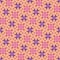 Beautiful geometric mosaic flower vector pattern background .