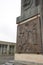 Beautiful gigantic bas relief art structure of the Chronical of Georgia on the rainy day