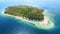 Beautiful Gili Rengit island with turquoise water