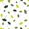Beautiful Ginkgo leaves seamless pattern, natural green autumn background - great for fashion prints, health and beauty products,
