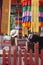 Beautiful Girl and Background of Chinese Temples