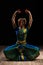 Beautiful girl dancer of Indian classical dance Bharatanatyam