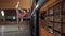 Beautiful girl shows amazing flexibility of the legs of the ballet bar