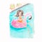 A beautiful girl in a swimsuit. Sea, vacation, vacation. Hand watercolor composition. illustration, sketch. Fashion,Style.