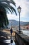 Beautiful girl walking in Bosa, Sardinia