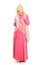 Beautiful girl wearing pink muslim costume