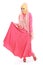 Beautiful girl wearing pink muslim costume