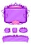 Beautiful girlish violet game user interface