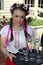 Beautiful girls actress animator in the national Ukrainian costume