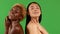 Beautiful Girls Asian and Black African American Beautiful Sexy young womens with Natural Healthy Skin Smiling.Makeup