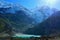 Beautiful glacial lake near Manang village on Annapurna Circuit