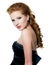 Beautiful glamour red-haired woman