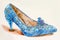 Beautiful glamourous shoe of cinderella princess