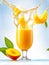 Beautiful Glass of Mango Juice