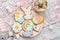 Beautiful glazed Easter cookies