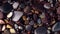 Beautiful glistening rocks and pebbles