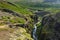 Beautiful Glymur waterfall in Iceland