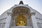 Beautiful Golden Buddha statue in Shanti Stupa Temple in Delhi