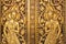 Beautiful golden carving on the door of Wat Sensoukharam temple in Luang Prabang