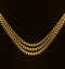 Beautiful Golden Chains Isolated on Black Background