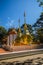 Beautiful golden pagodas at Wat Phra That Doi Tung, Chiang Rai. Wat Phra That Doi Tung comprises of a twin Lanna-style stupas, one