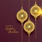 Beautiful golden rakhi background for raksha bandhan