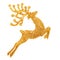 Beautiful golden reindeer decoration