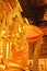 Beautiful golden stucco statue.  Wat Phra That Si Chom Thong Worawihan