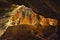 Beautiful golden stupa inside sacred Yathaypyan Cave in Hpa-An,