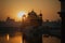 Beautiful golden temple situated in Amritsar, India