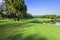 Beautiful golf course on a sunny day, Thailand