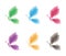 Beautiful graceful majestic colorful butterfly logo design