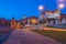 Beautiful granaries of Grudziadz at night.