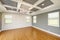 Beautiful Gray Custom Master Bedroom Complete with Entire Wainscoting Wall, Fresh Paint, Crown and Base Molding, Hard Wood Floors