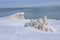 Beautiful Great Lakes Winter Scenic of Ice on the Shores