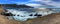 Beautiful and great panoramic view of the Pacific Ocean in the bufadora, which is a geyser that is the show and public spectacle