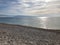 Beautiful greece pebble beach sea sky