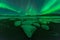 A beautiful green aurora dancing over the Jokulsarlon.