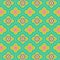 Beautiful green colorful decorated Moroccan seamless pattern with colorful floral designs